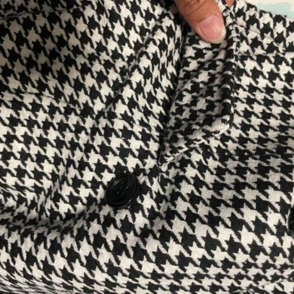 Houndstooth Print Double Breasted Blazer Dress or - Picture 2 of 6